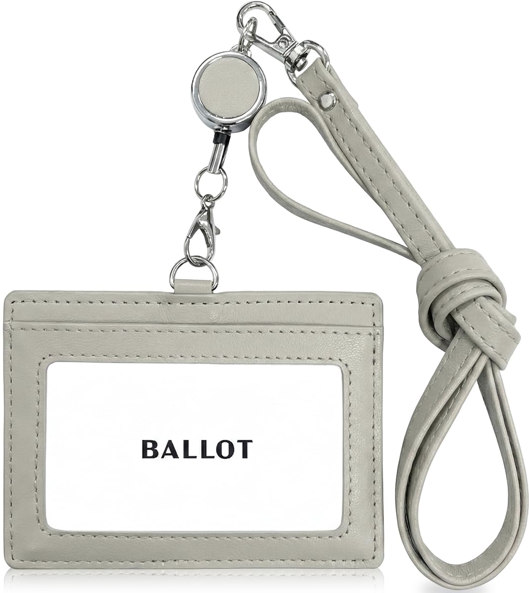 Amazon | BALLOT IDカードホルダー 本革 【伸縮リール×機能美デザイン